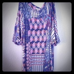 Plus size paisley cold shoulder top by Avenue